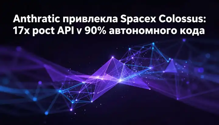 Anthropic привлекла SpaceX Colossus: 17x рост API и 90% автономного кода