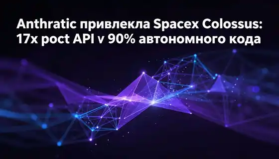 Anthropic привлекла SpaceX Colossus: 17x рост API и 90% автономного кода
