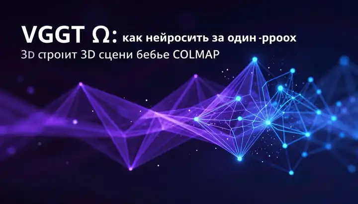 VGGT-Ω: как нейросеть за один проход строит 3D-сцены лучше COLMAP