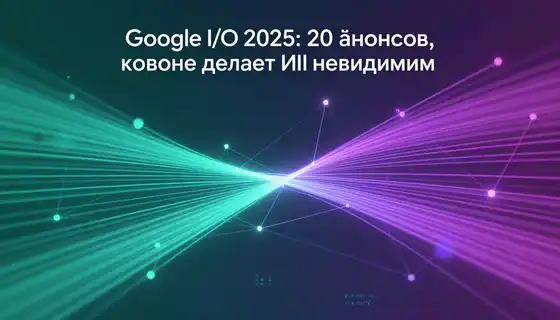 Google I/O 2025: 20 анонсов, которые делают ИИ невидимым
